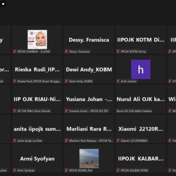 peserta pelatihan etika melalui zoom